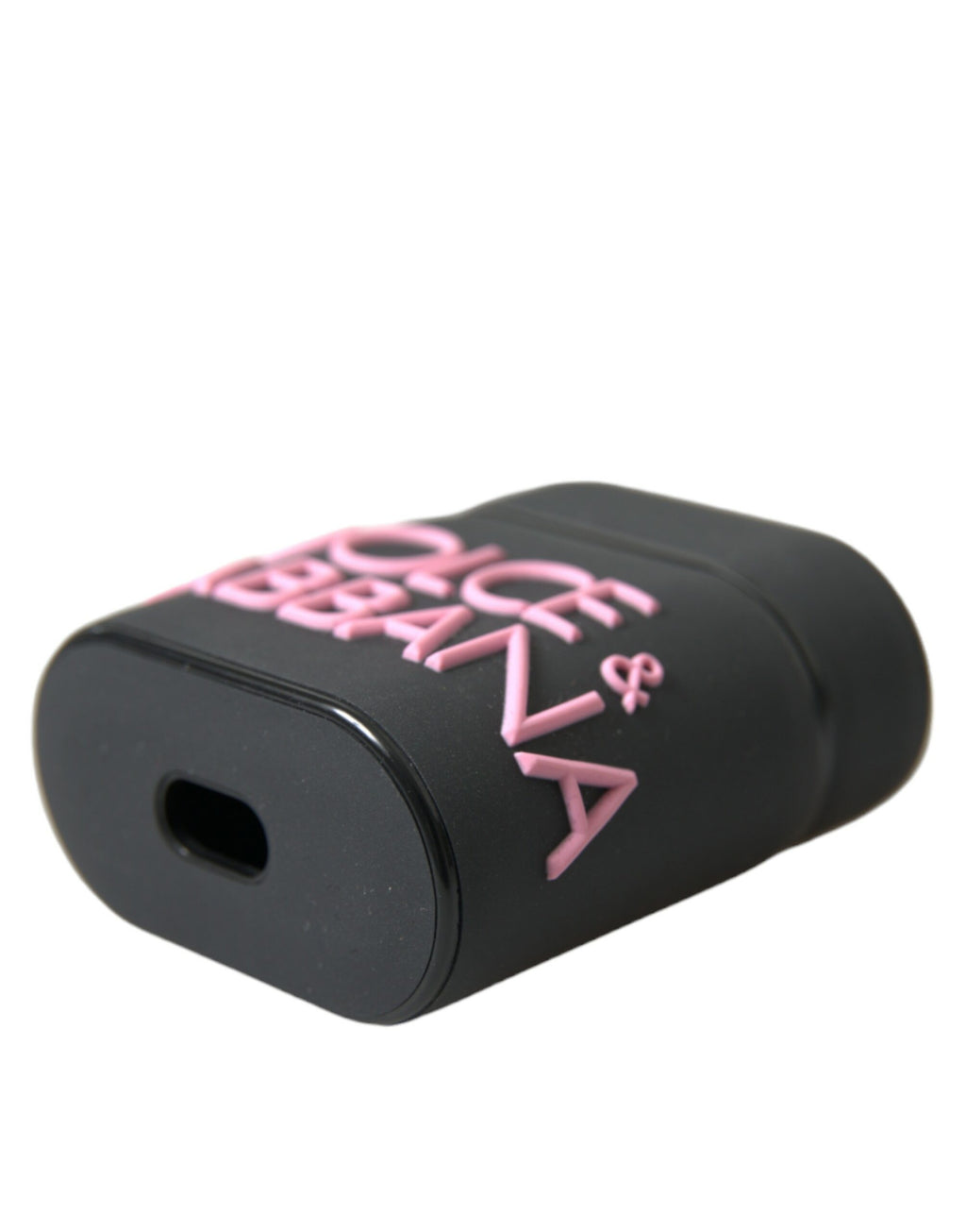 Dolce & Gabbana Custodia Nera per Airpods in Silicone con Logo in Rilievo