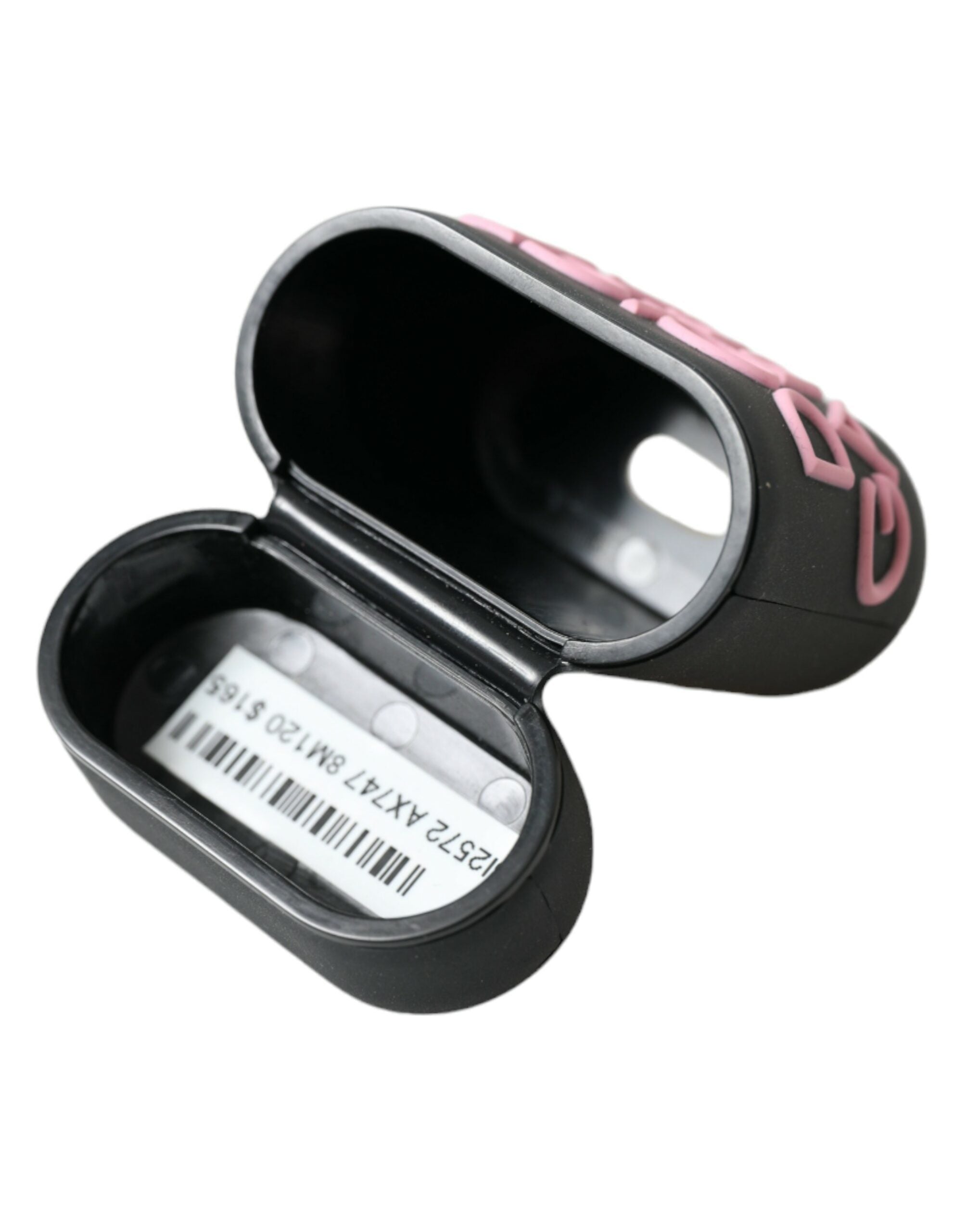 Dolce & Gabbana Custodia Nera per Airpods in Silicone con Logo in Rilievo