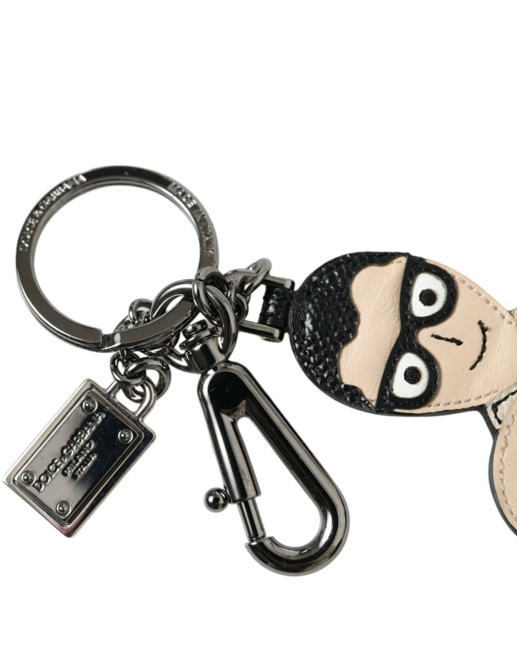 Dolce & Gabbana Portachiavi in Pelle Dominico Stefano con Logo Distintivo #DGFAMILY