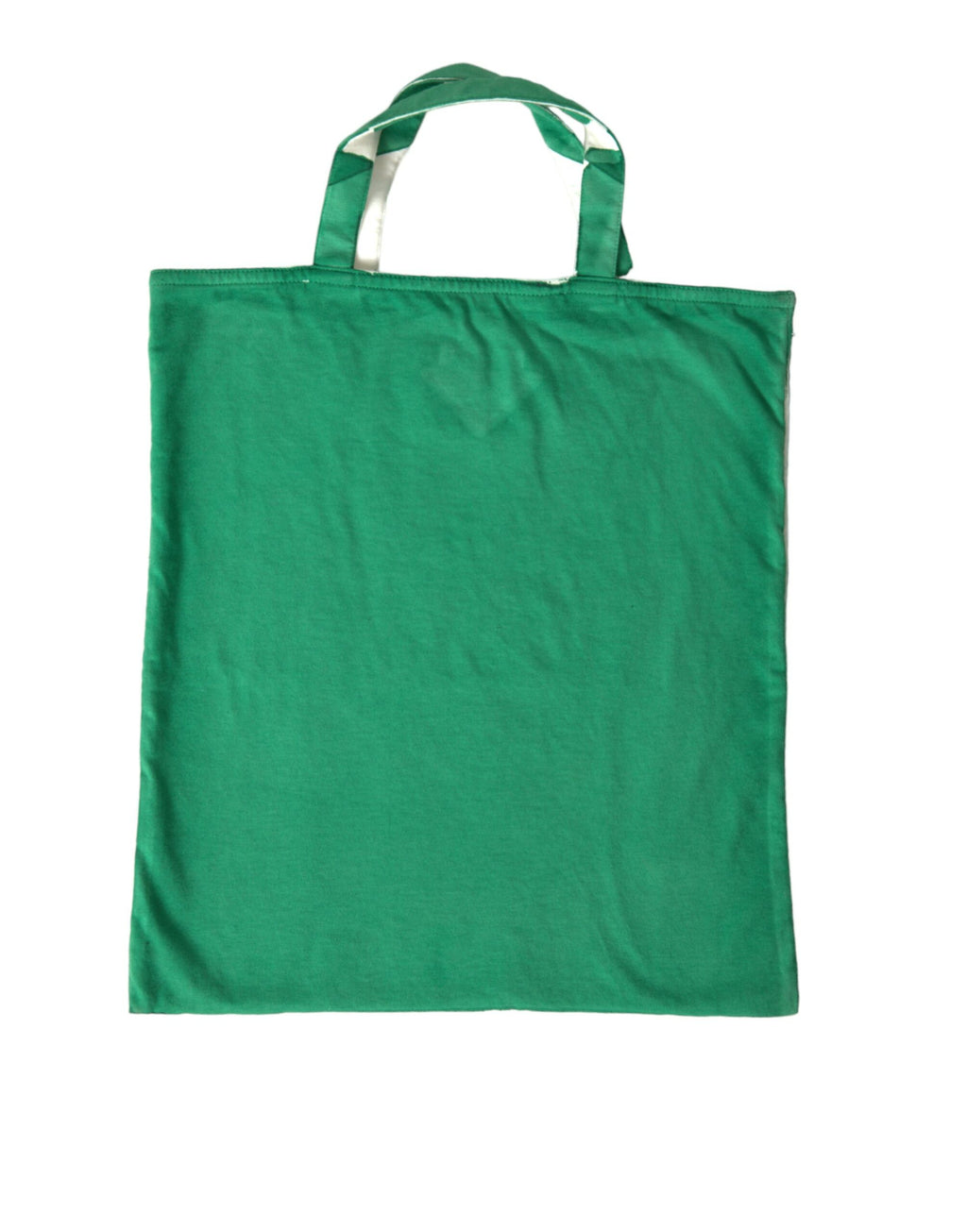 Borsa Shopping Prada in Jersey Verde con Logo