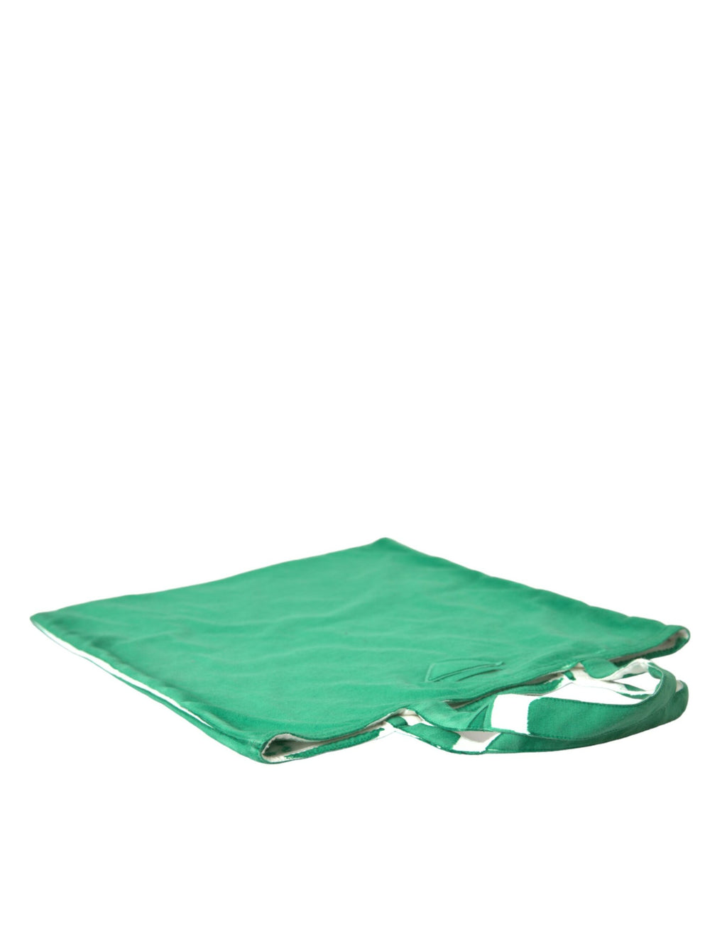Borsa Shopping Prada in Jersey Verde con Logo