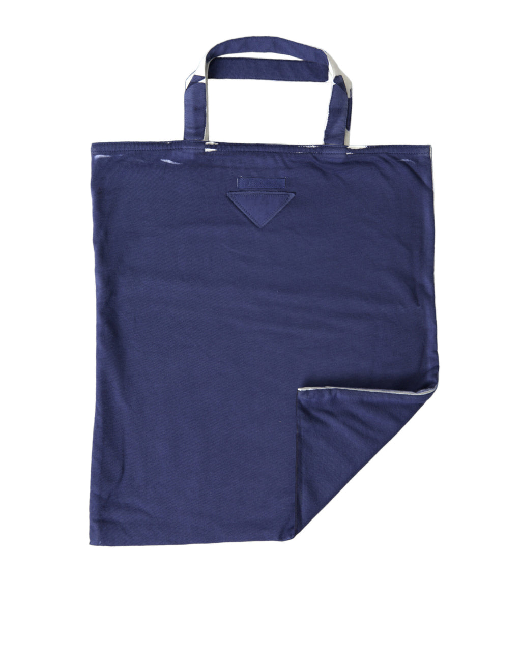 Borsa Shopping Prada Tote Spalla Logo in Tessuto Jersey Blu