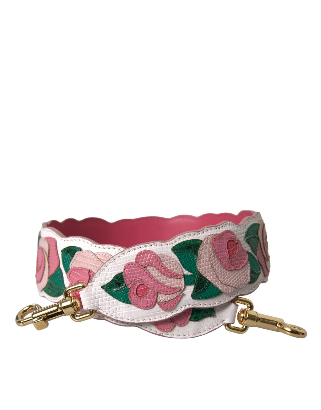Dolce & Gabbana Tracolla in pelle bianca floreale