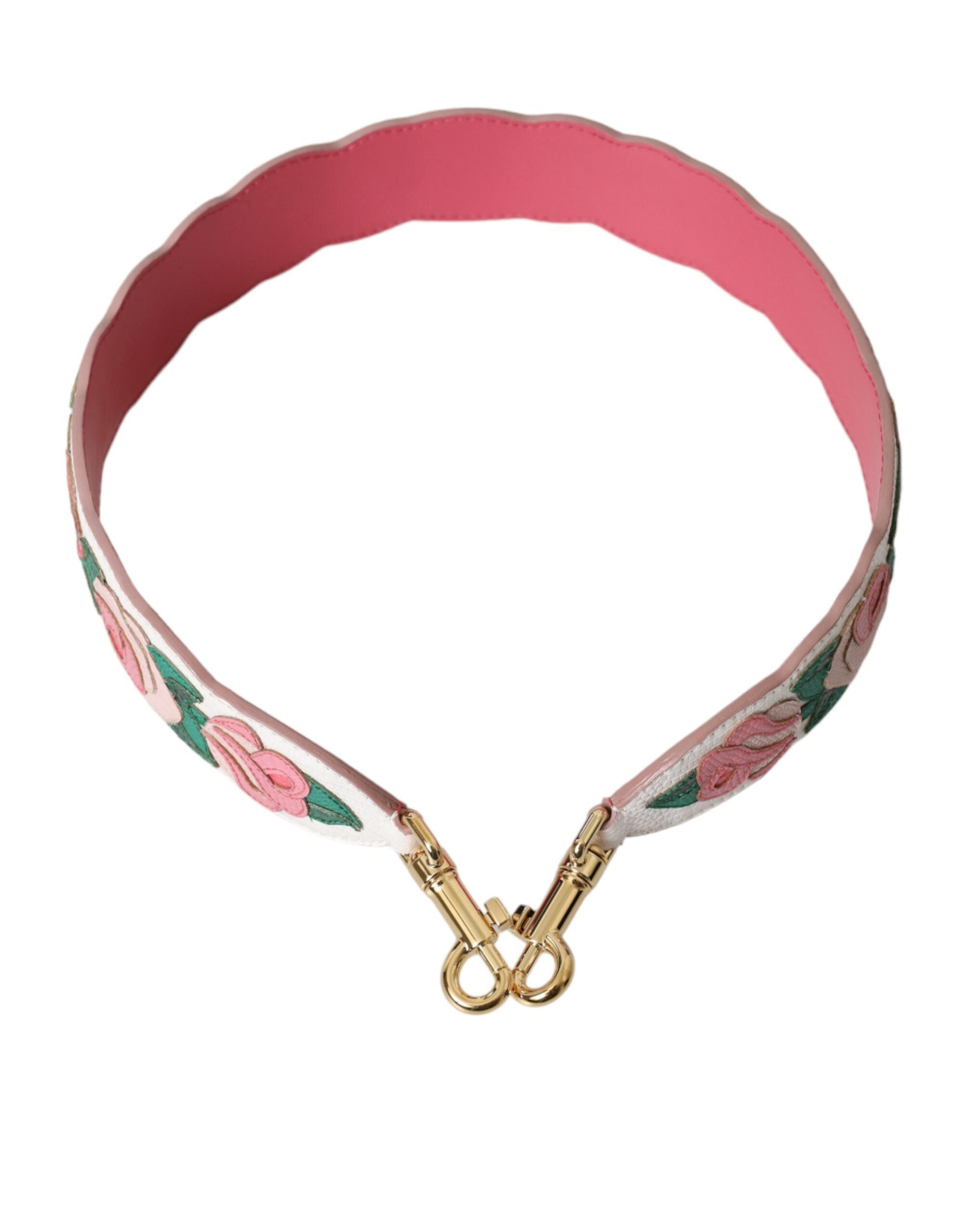 Dolce & Gabbana Tracolla in pelle bianca floreale