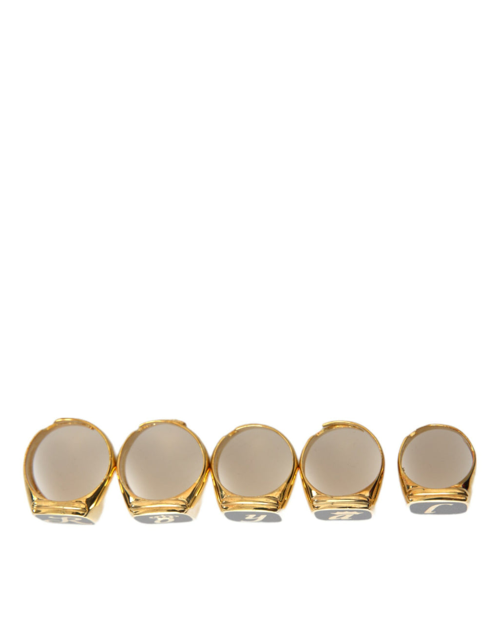 Dolce & Gabbana Anello set di 5 ROYAL in ottone dorato e smalto