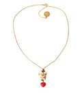 Collana Dolce & Gabbana con ciondolo a cuore per cane in ottone dorato