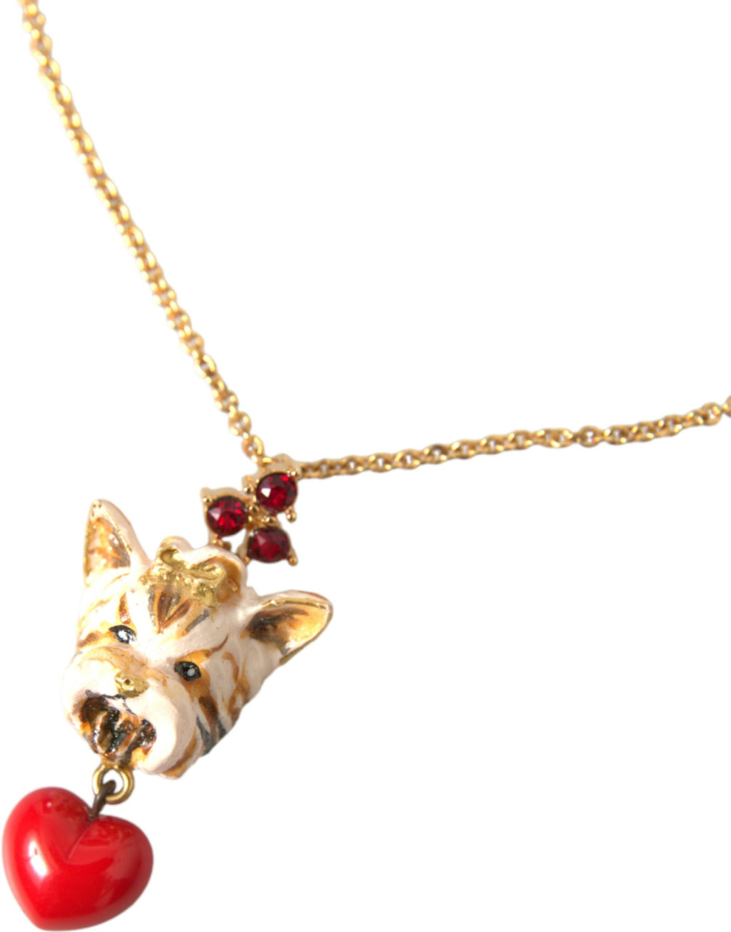 Collana Dolce & Gabbana con ciondolo a cuore per cane in ottone dorato