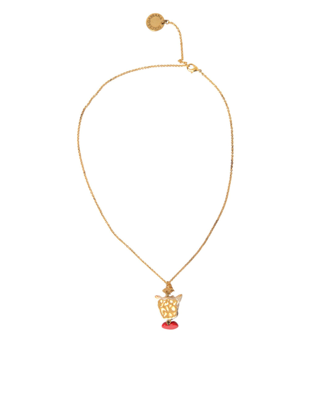 Collana Dolce & Gabbana con ciondolo a cuore per cane in ottone dorato