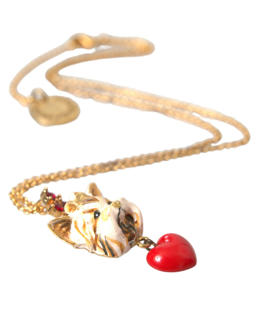 Collana Dolce & Gabbana con ciondolo a cuore per cane in ottone dorato