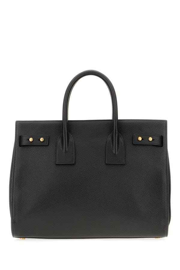 Borsa a mano Saint Laurent Sac De Jour in pelle di vitello nera