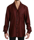 Dolce & Gabbana Camicia Casual Nera Rossa Fantasia Zigzag