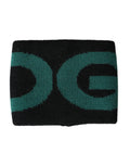 Dolce & Gabbana Polsino in lana nero verde con logo #DGMILLENNIALS