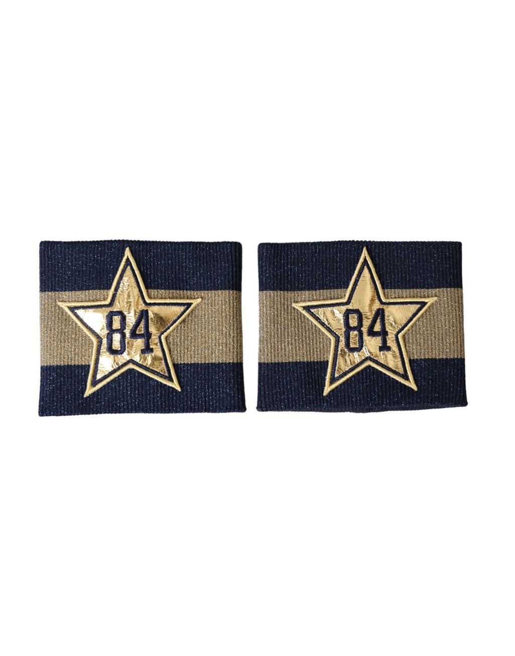 Dolce & Gabbana Polsino Nero Oro Logo Stella 84 Viscosa