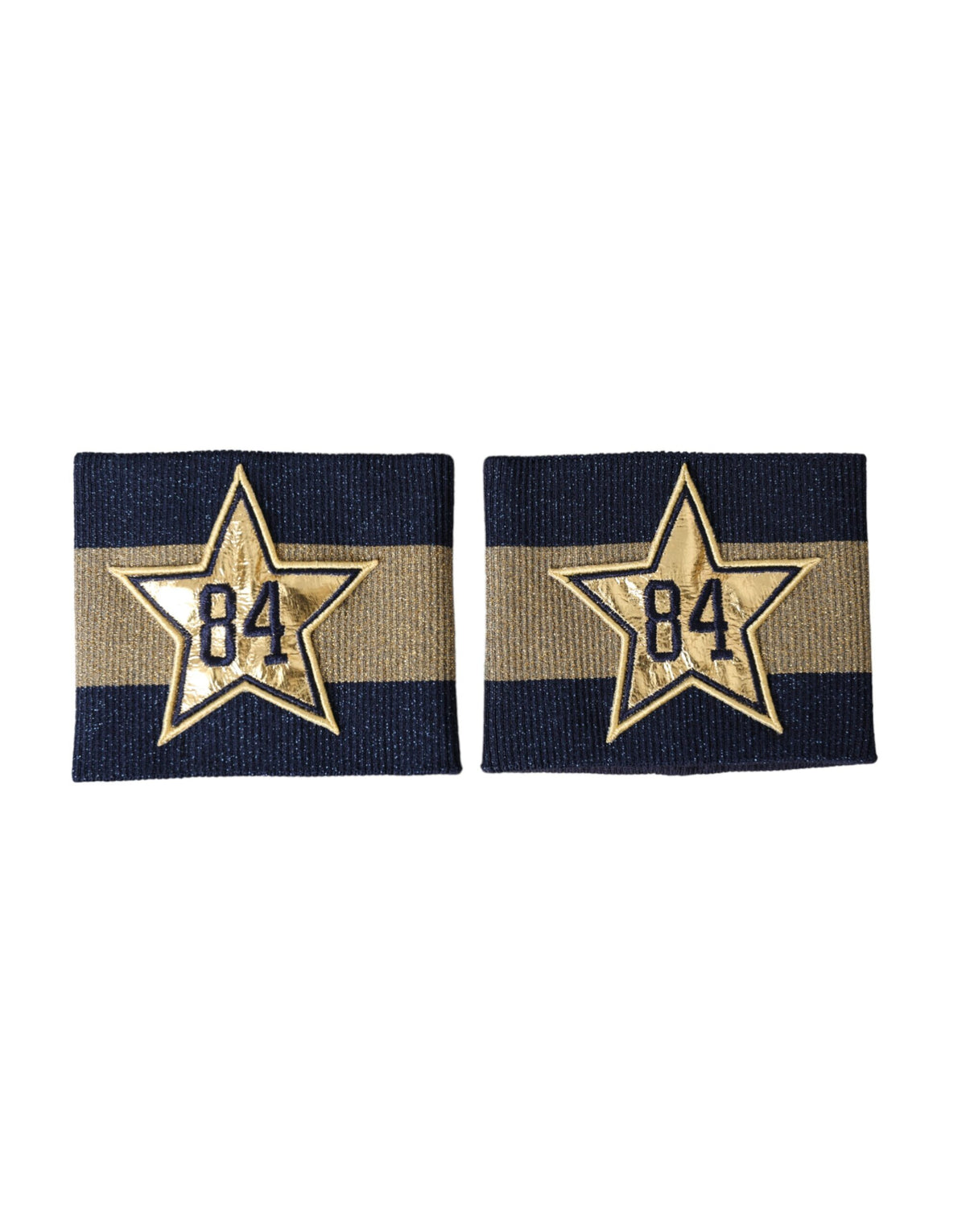 Dolce & Gabbana Polsino Nero Oro Logo Stella 84 Viscosa