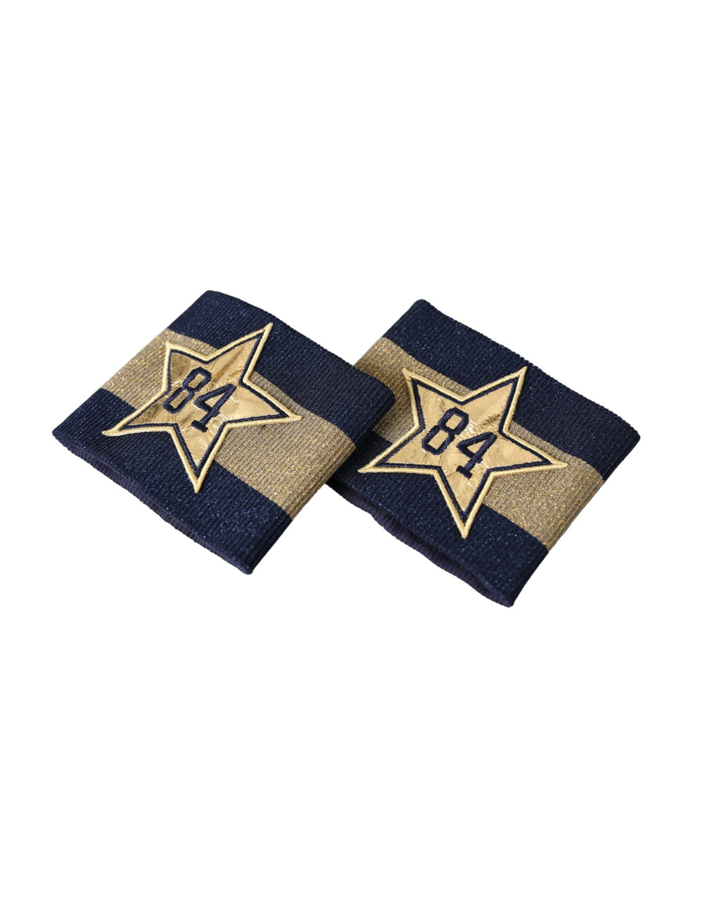 Dolce & Gabbana Polsino Nero Oro Logo Stella 84 Viscosa