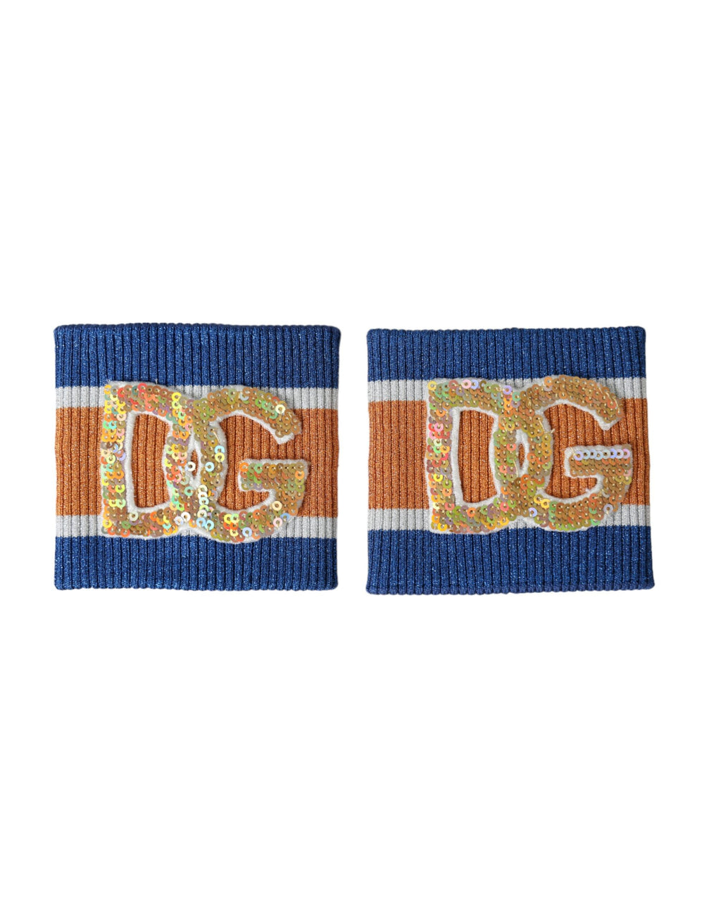 Cinturino in viscosa con logo multicolor e paillettes Dolce & Gabbana
