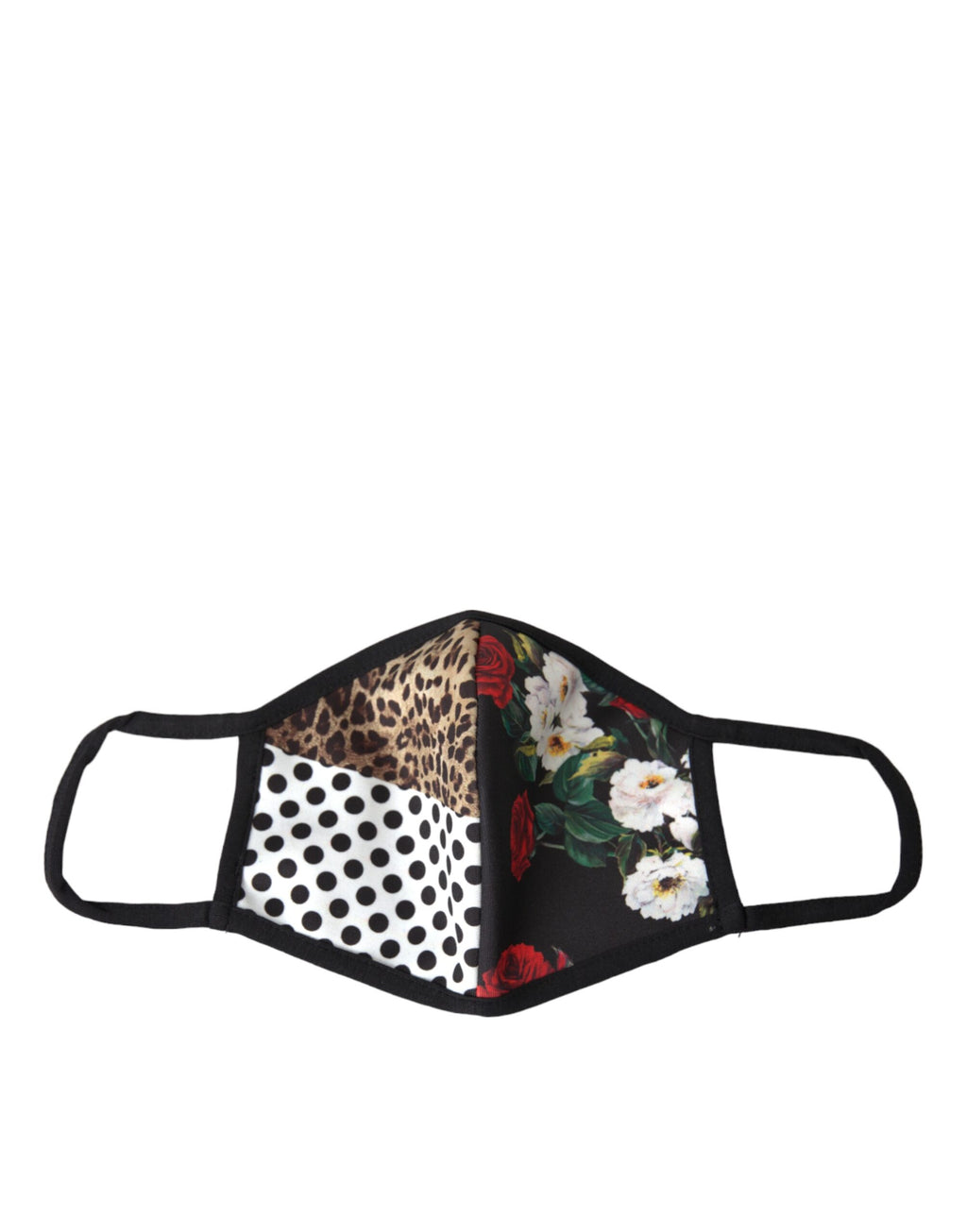 Mascherina Dolce & Gabbana Multicolore Leopardata Floreale con Elastici per le Orecchie