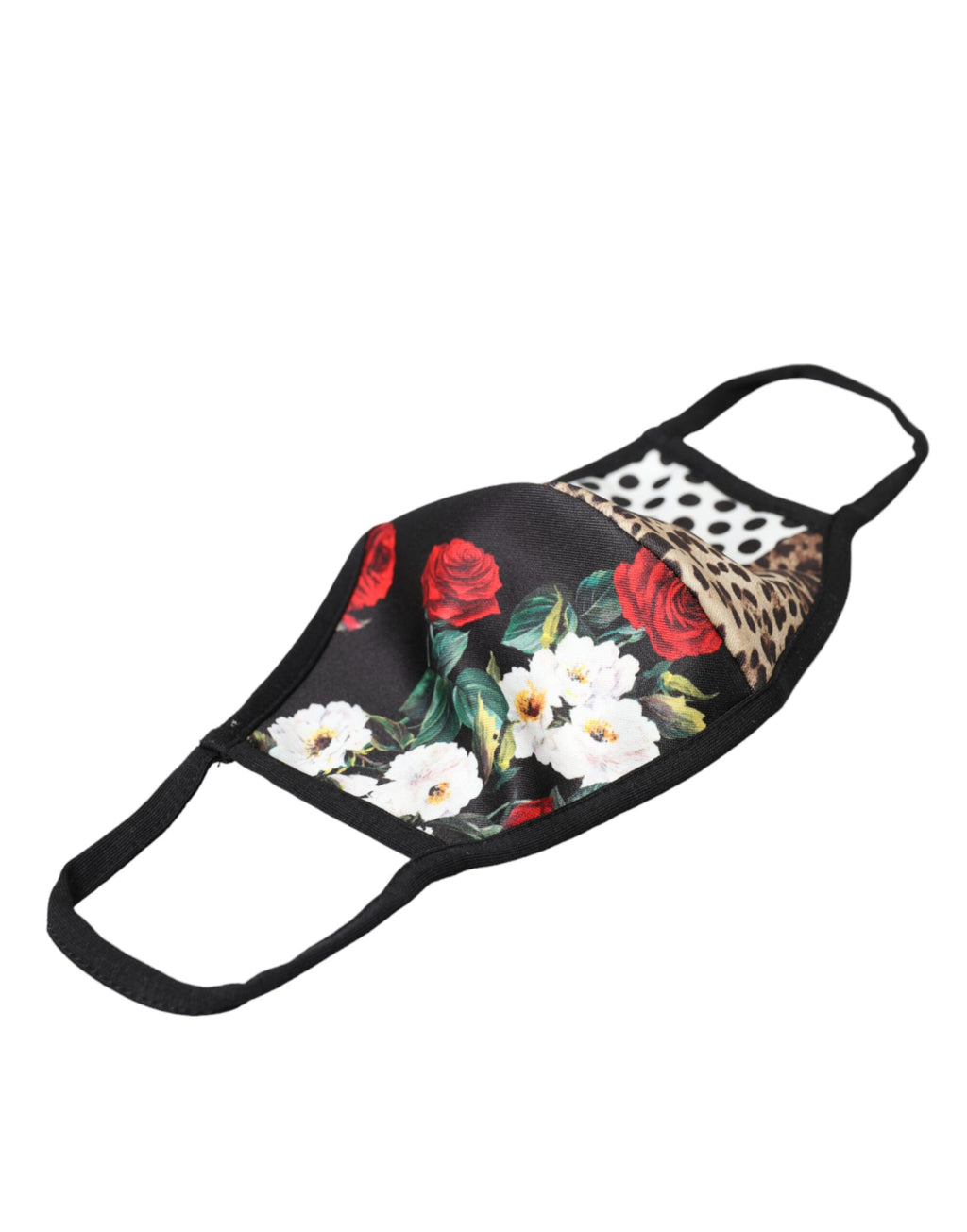 Mascherina Dolce & Gabbana Multicolore Leopardata Floreale con Elastici per le Orecchie