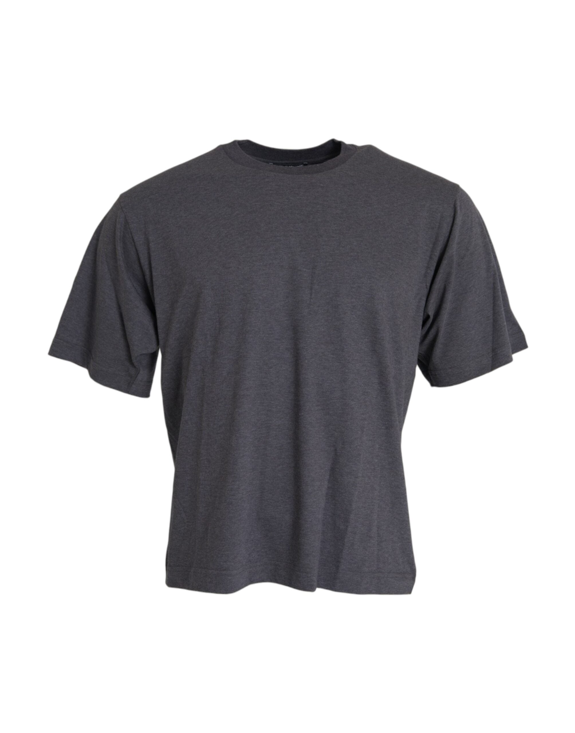 Dolce & Gabbana T-shirt a maniche corte girocollo in cotone grigio