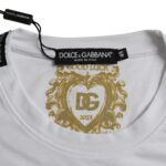 T-shirt girocollo a maniche corte in cotone bianco Dolce & Gabbana