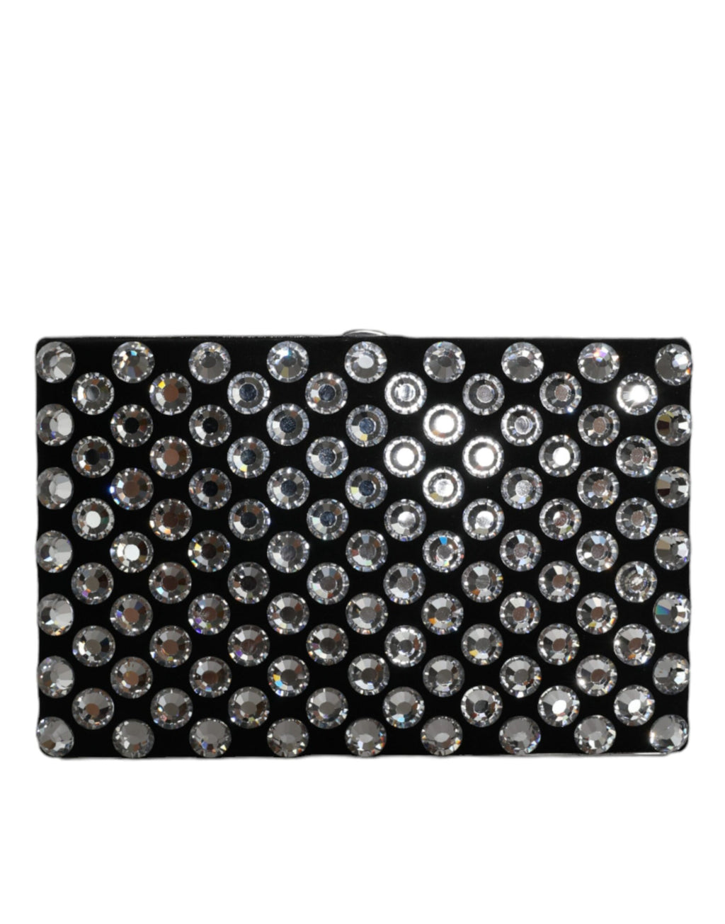 Dolce & Gabbana Borsa da sera Pochette in velluto nero con cristalli
