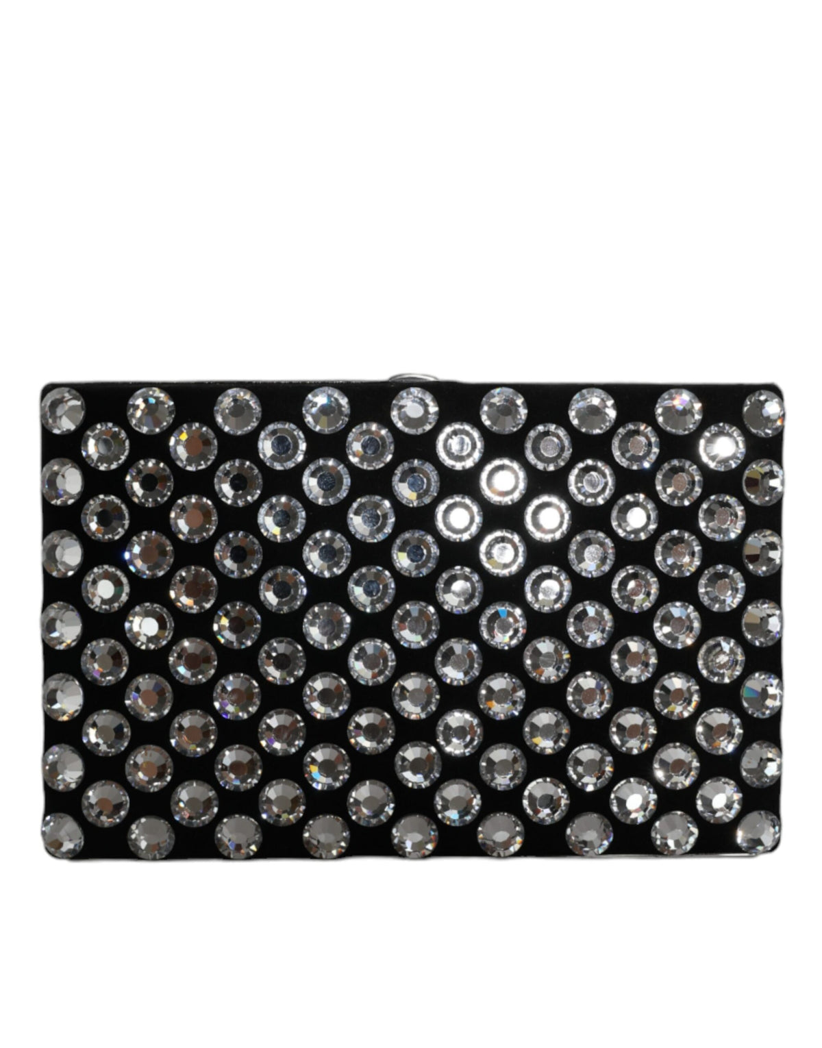 Dolce & Gabbana Borsa da sera Pochette in velluto nero con cristalli