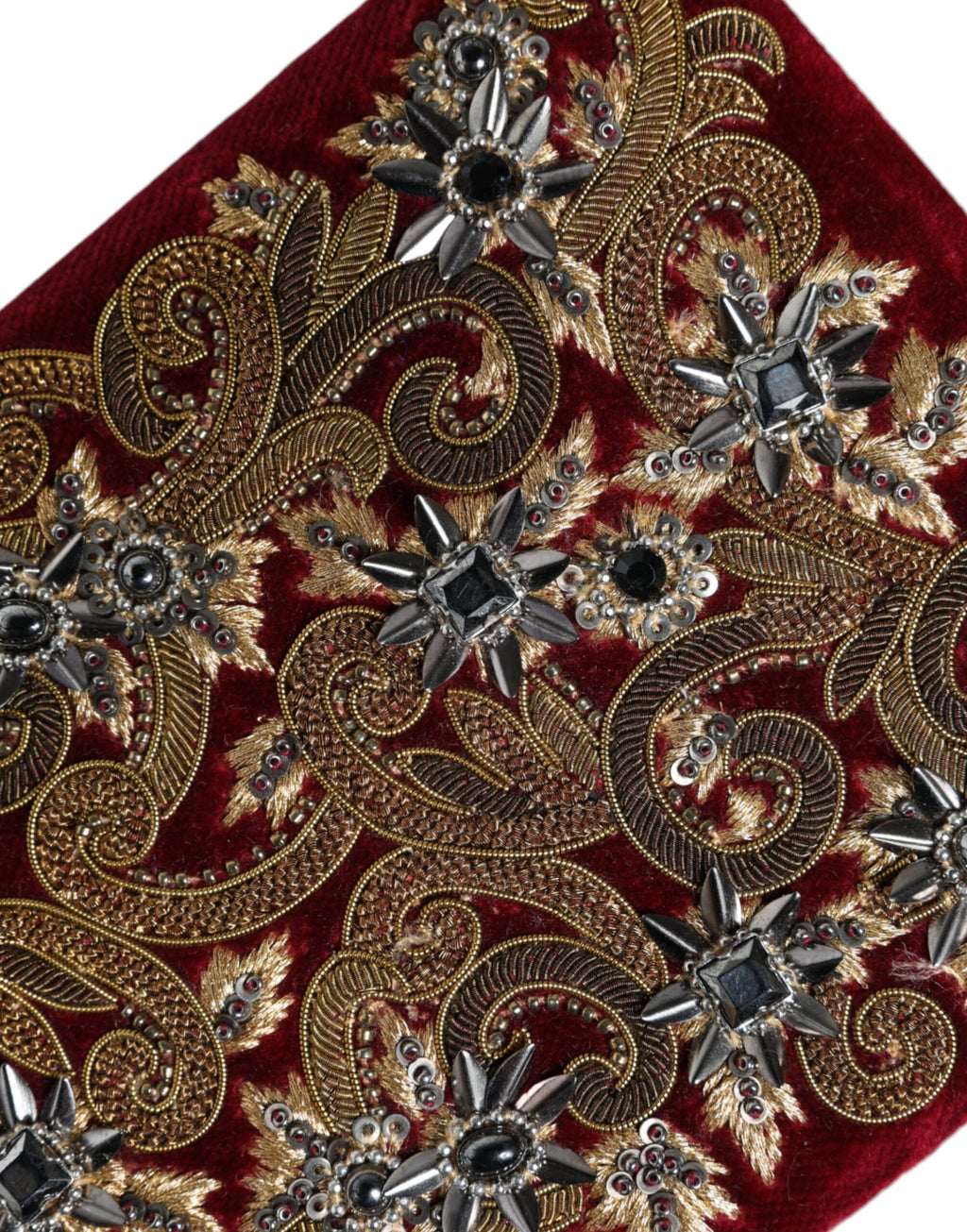 Dolce & Gabbana Borsa da sera Pochette con cornice dorata in velluto rosso
