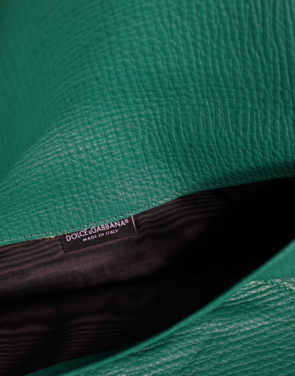 Dolce & Gabbana Borsa in pelle verde Clutch Mini Borsa Pochette Custodia per tablet
