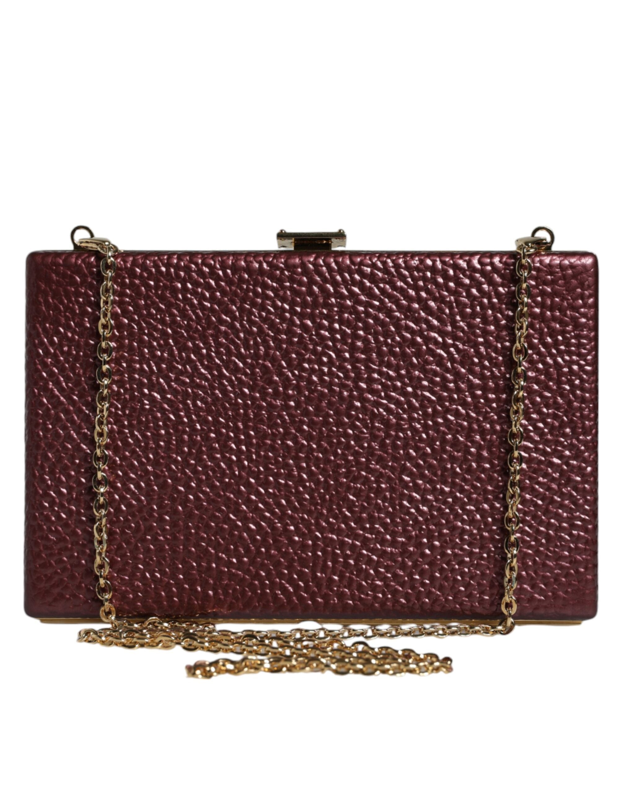 Clutch Dolce & Gabbana in Pelle Granata Borsa a Tracolla da Sera
