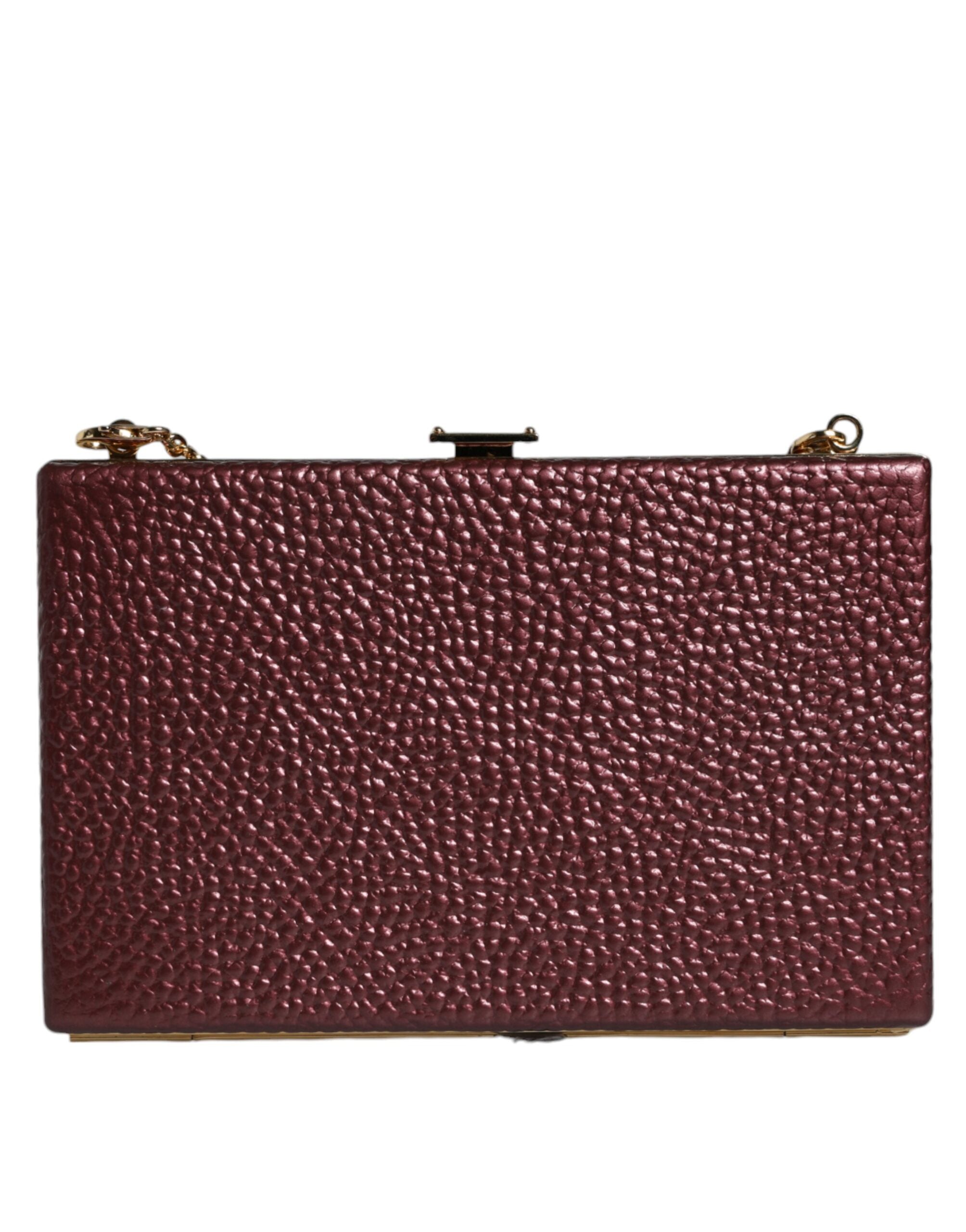 Clutch Dolce & Gabbana in Pelle Granata Borsa a Tracolla da Sera