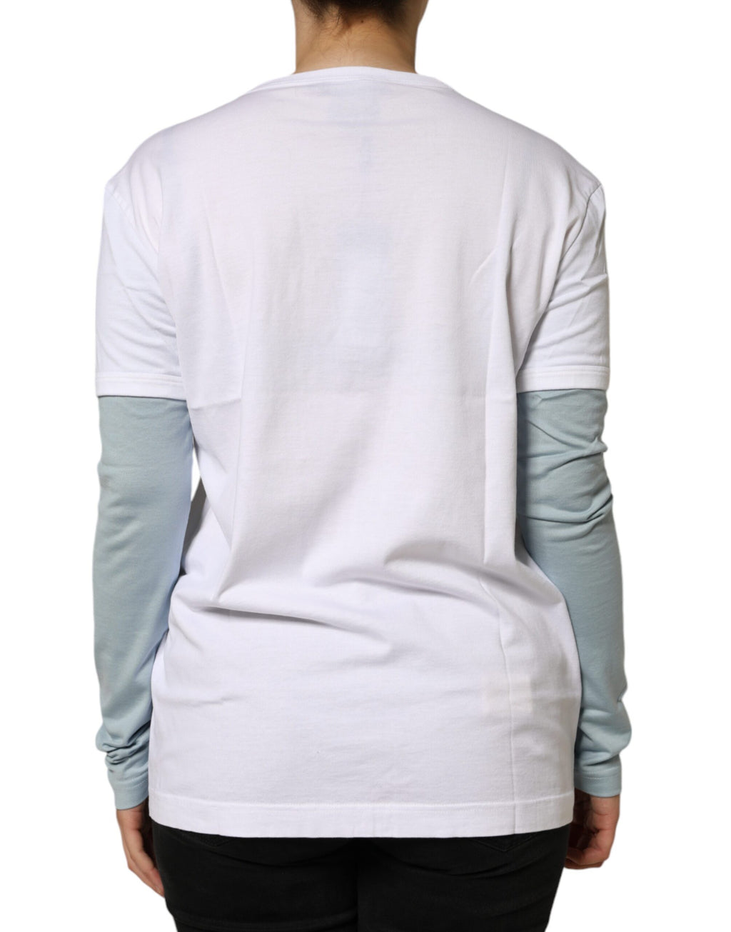T-shirt Dolce & Gabbana in cotone bianco girocollo con stampa logo