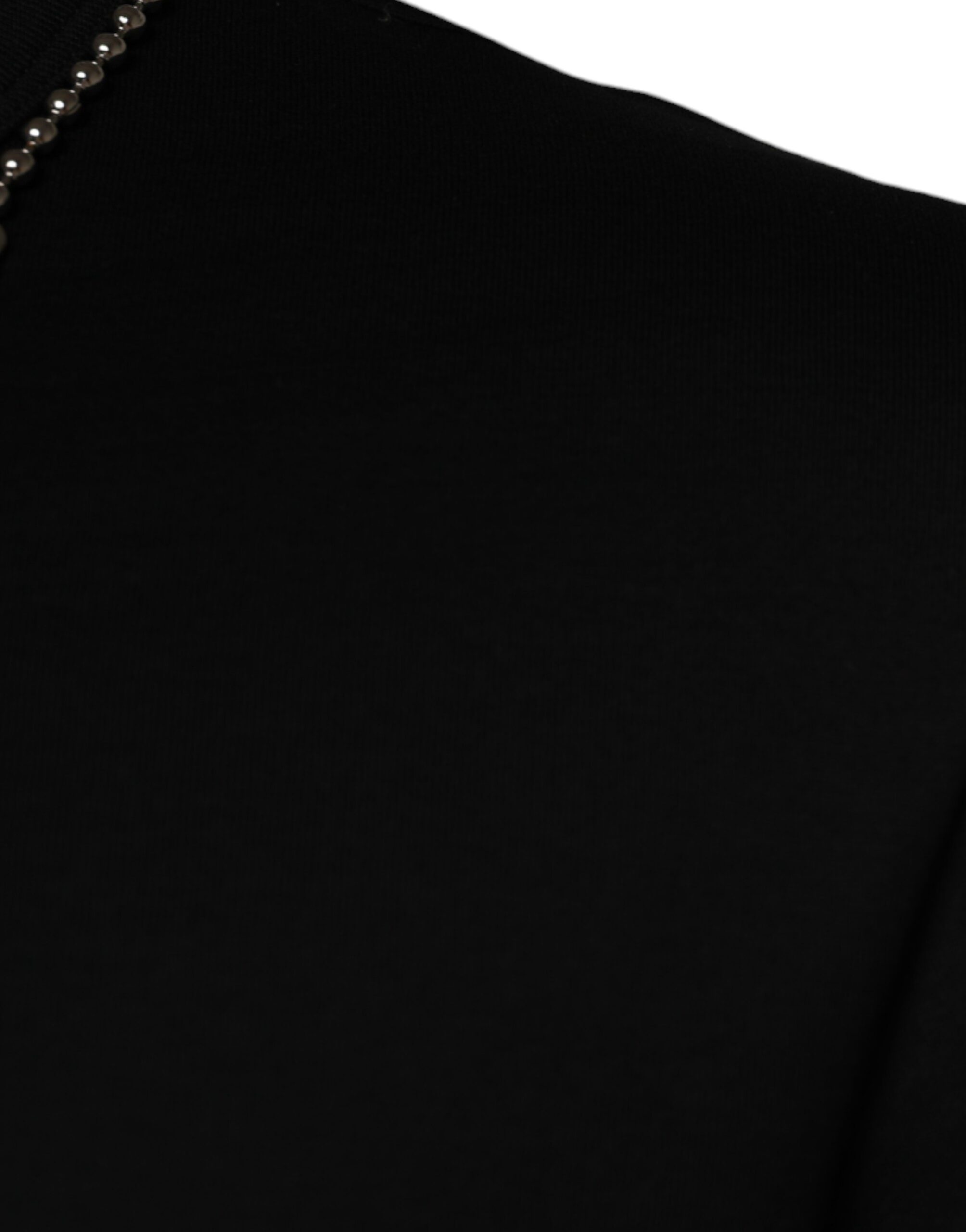 T-shirt Dolce & Gabbana nera in cotone con collana decorativa
