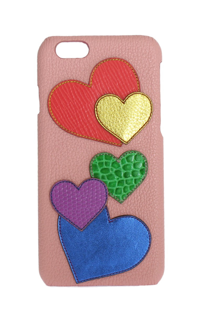 Cover per cellulare Dolce & Gabbana in pelle rosa a cuore