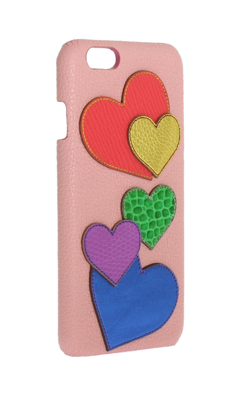 Cover per cellulare Dolce & Gabbana in pelle rosa a cuore