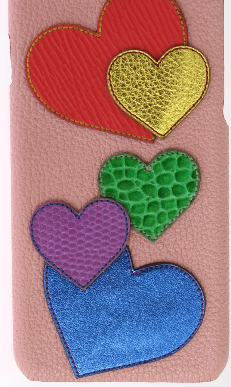 Cover per cellulare Dolce & Gabbana in pelle rosa a cuore