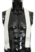 Sciarpa skinny in seta bianca a pois Dolce & Gabbana
