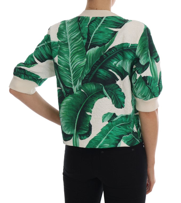 Maglione girocollo Dolce & Gabbana con paillettes a forma di ananas e banana
