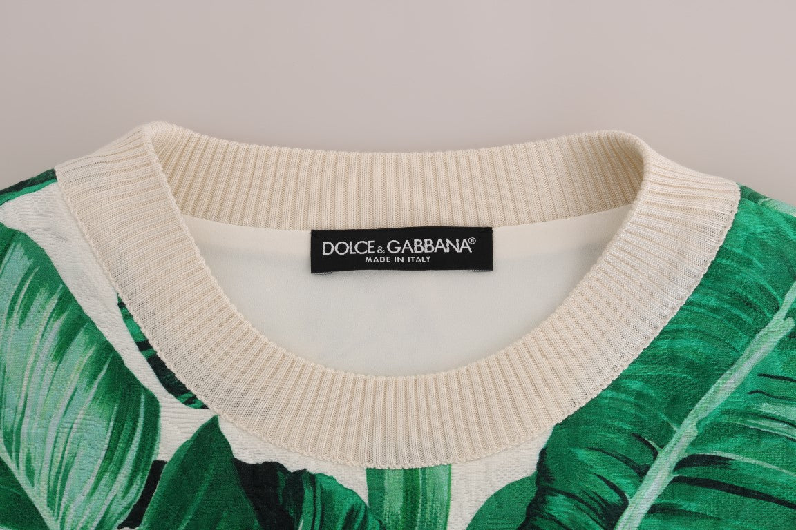 Maglione girocollo Dolce & Gabbana con paillettes a forma di ananas e banana