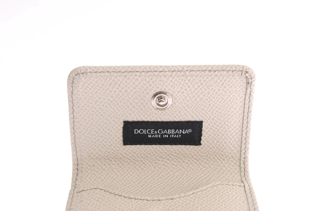 Portafoglio con custodia Dolce & Gabbana in pelle Dauphine bianca