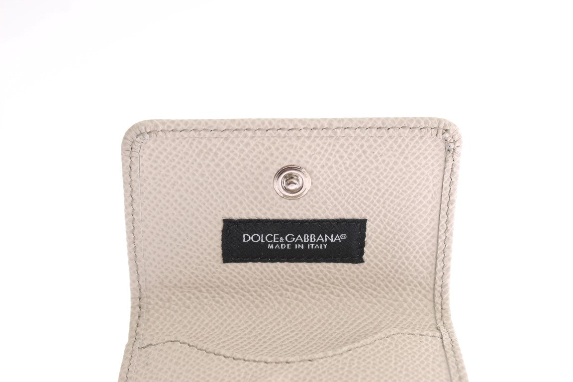 Portafoglio con custodia Dolce & Gabbana in pelle Dauphine bianca