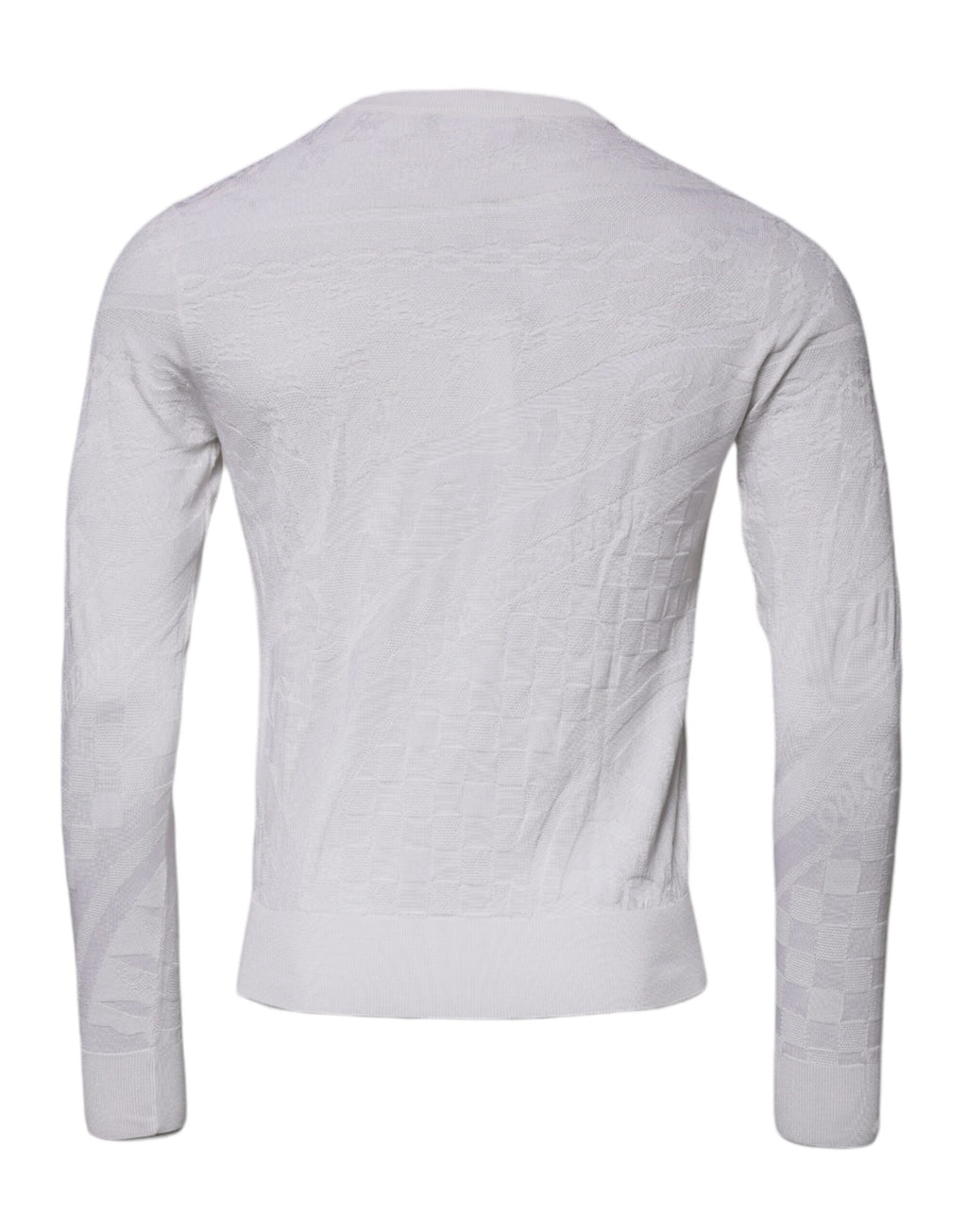 Maglione da uomo Dolce & Gabbana girocollo in seta bianca