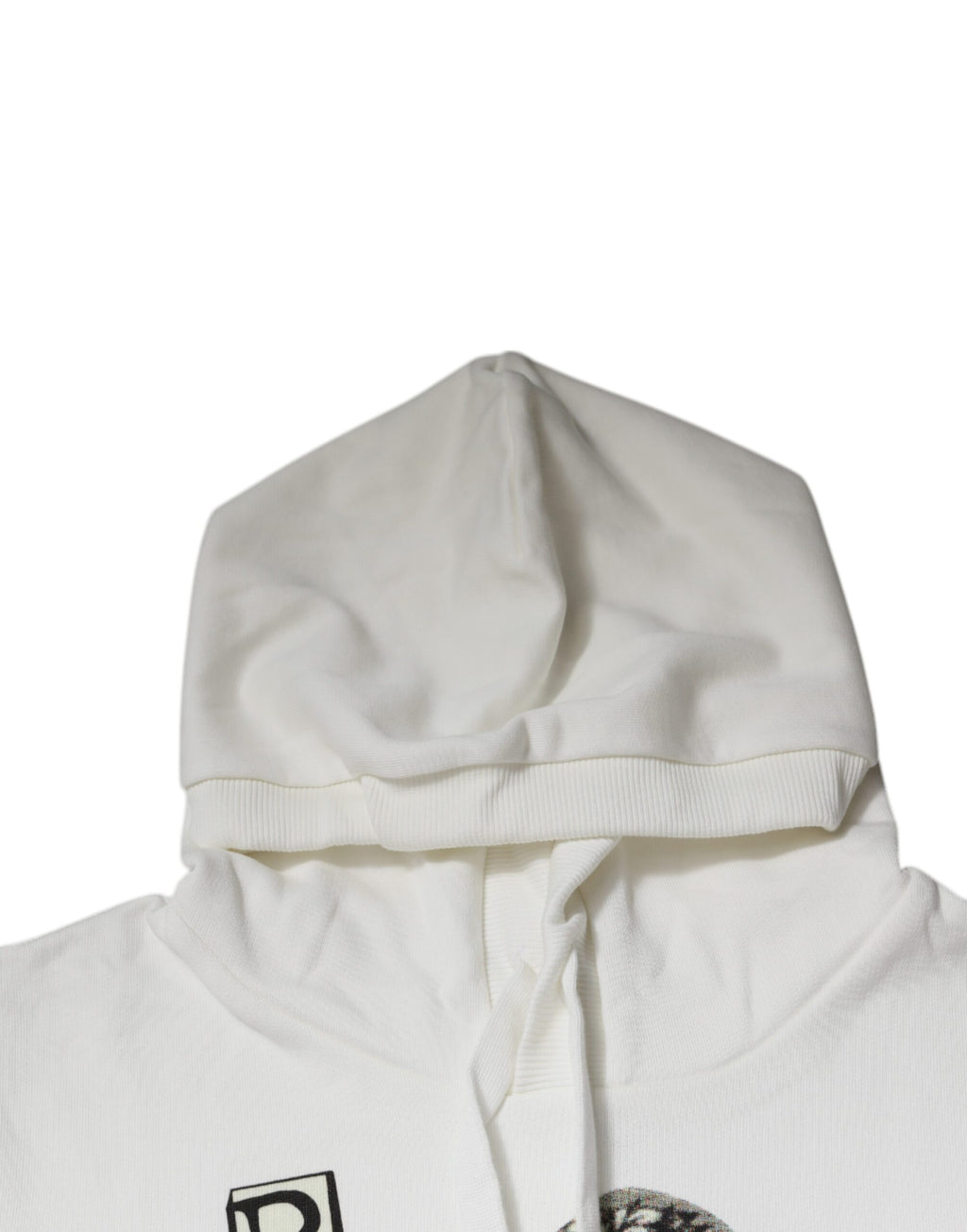 Felpa con cappuccio Dolce & Gabbana Caesar in cotone bianco