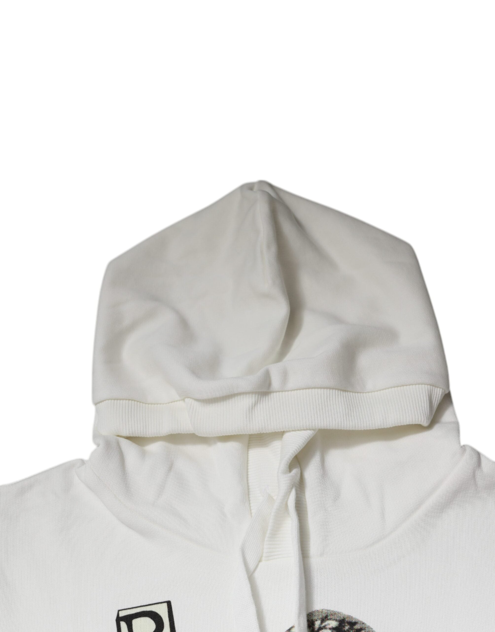 Felpa con cappuccio Dolce & Gabbana Caesar in cotone bianco