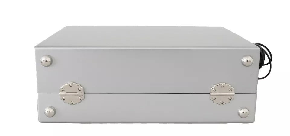 Borsa Dolce & Gabbana in legno fatta a mano in edizione limitata, modello radio retrò boombox, colore argento
