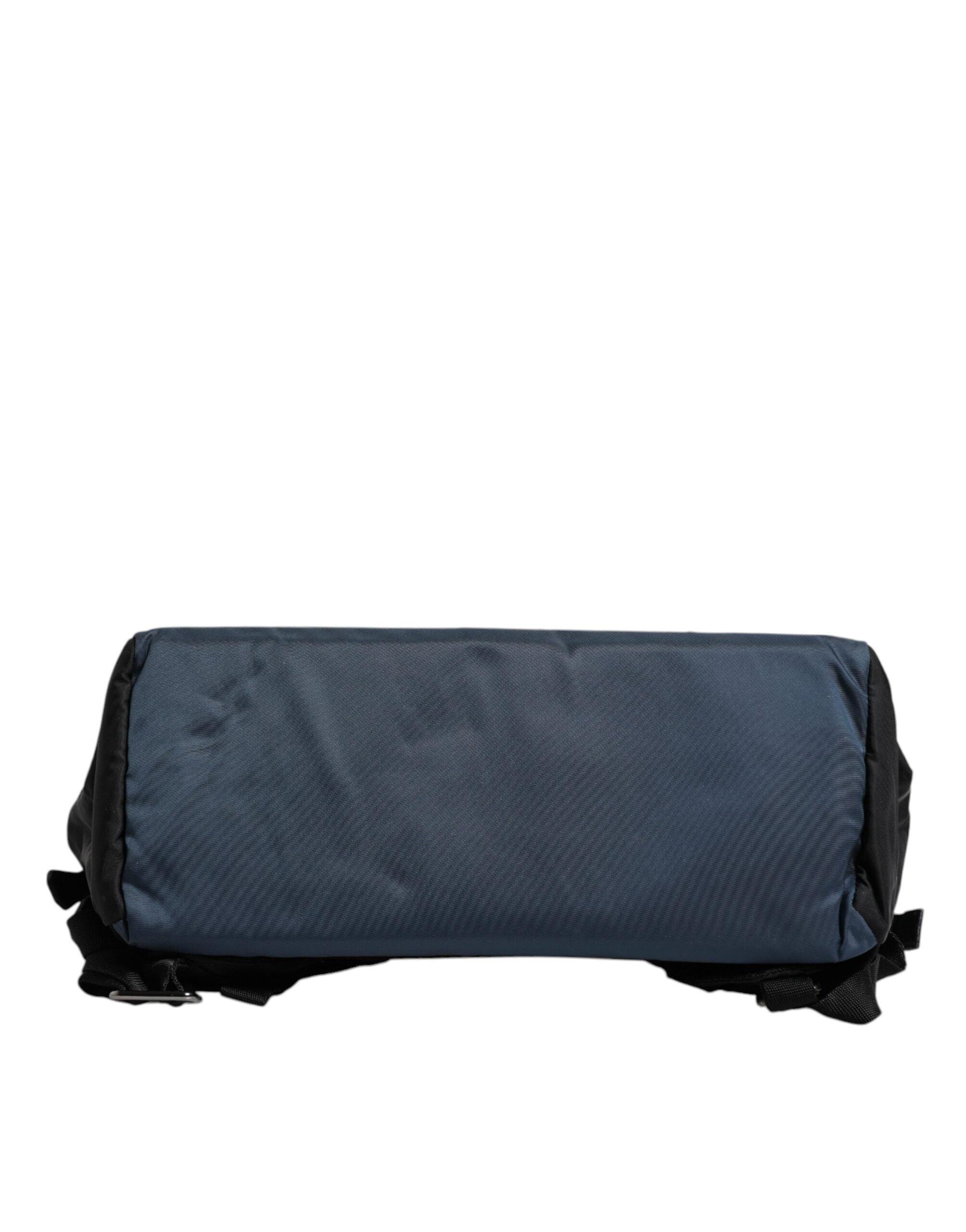 Dolce & Gabbana Zaino Scuola Nero in Nylon con Logo DG