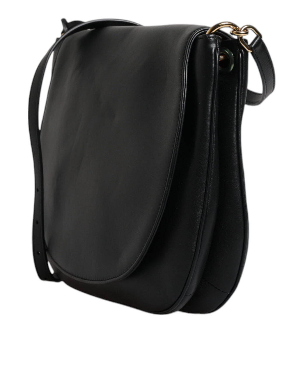 Borsa a tracolla Dolce & Gabbana in pelle nera con patta