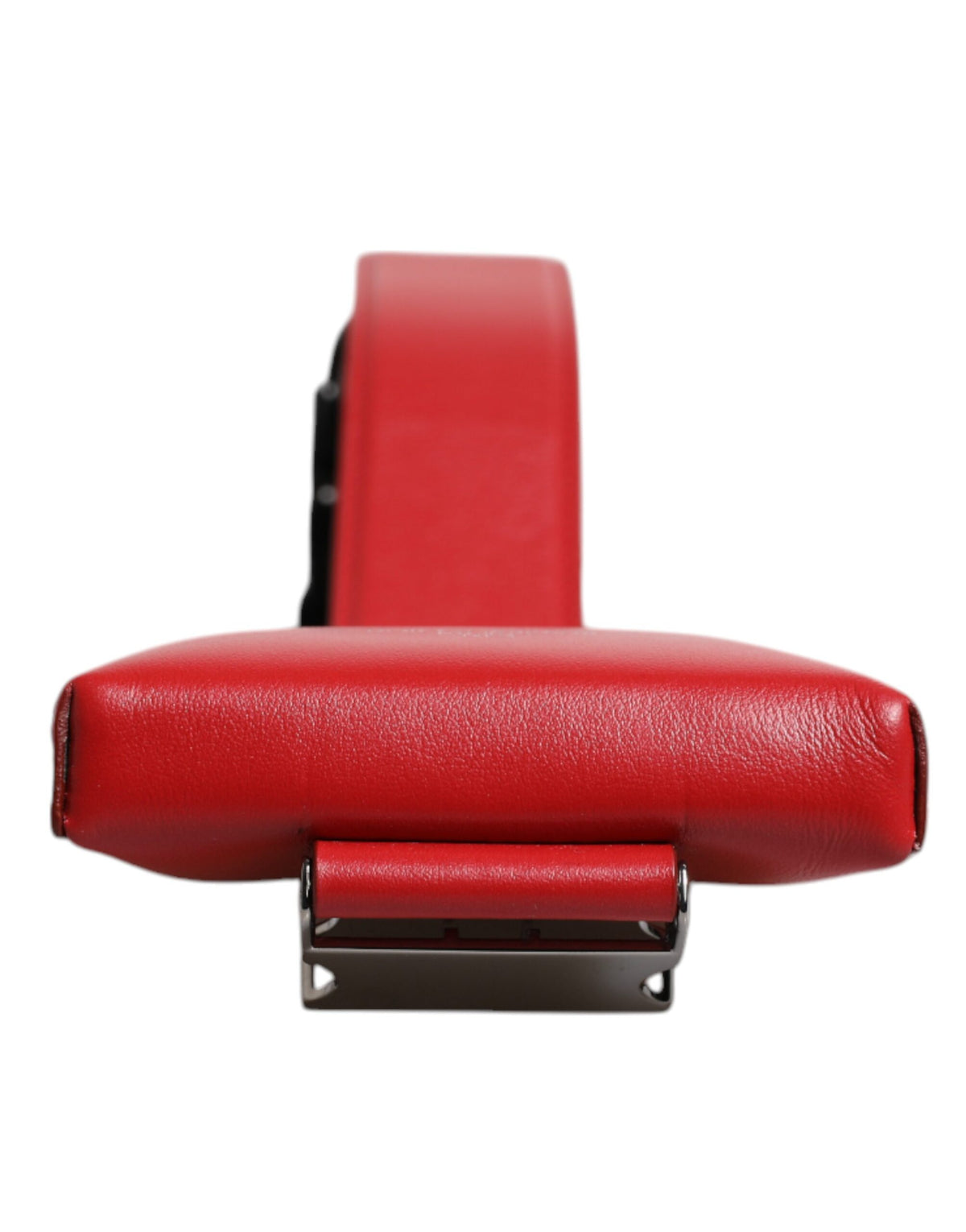 Portacarte con cerniera, logo e tracolla larga in pelle rossa Dolce & Gabbana