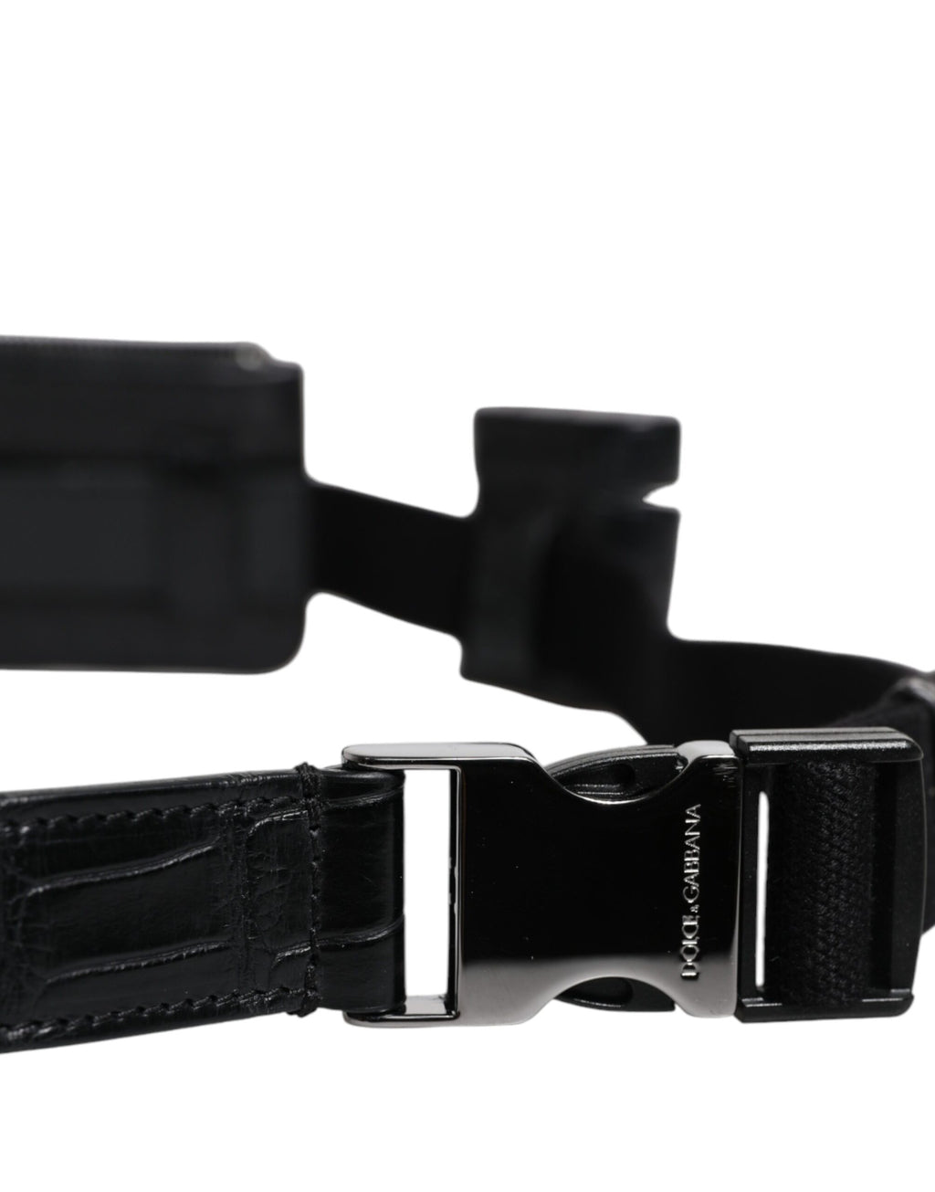 Dolce & Gabbana Portamonete Custodia Airpods in Pelle di Alligatore Nera