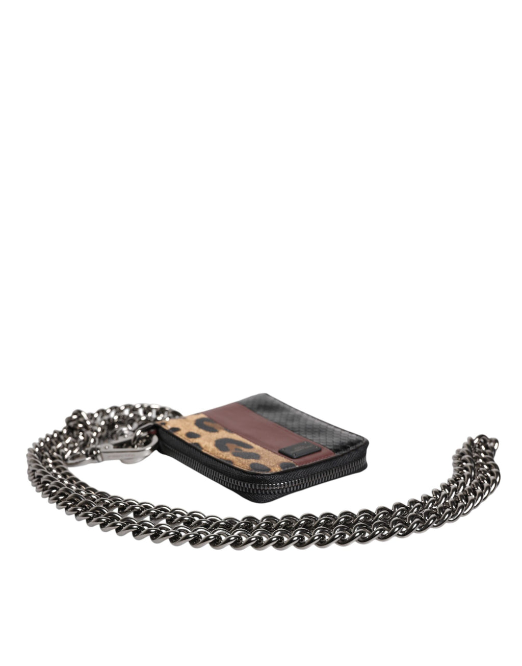 Portacarte Dolce & Gabbana DG bifold in pelle leopardata multicolore