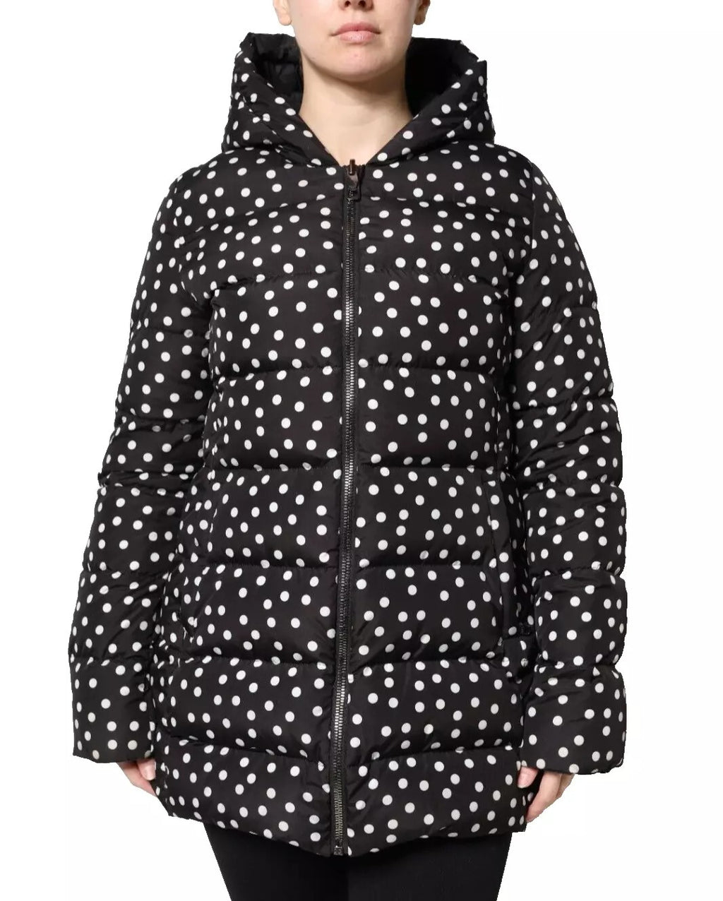 Dolce & Gabbana Giacca Reversibile Nera con Cappuccio in Poliestere